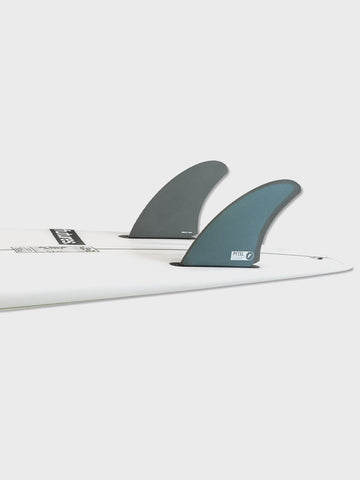 Bobcat Twin Pyzel Surfboards Fin On Surfboard Front And Back View
