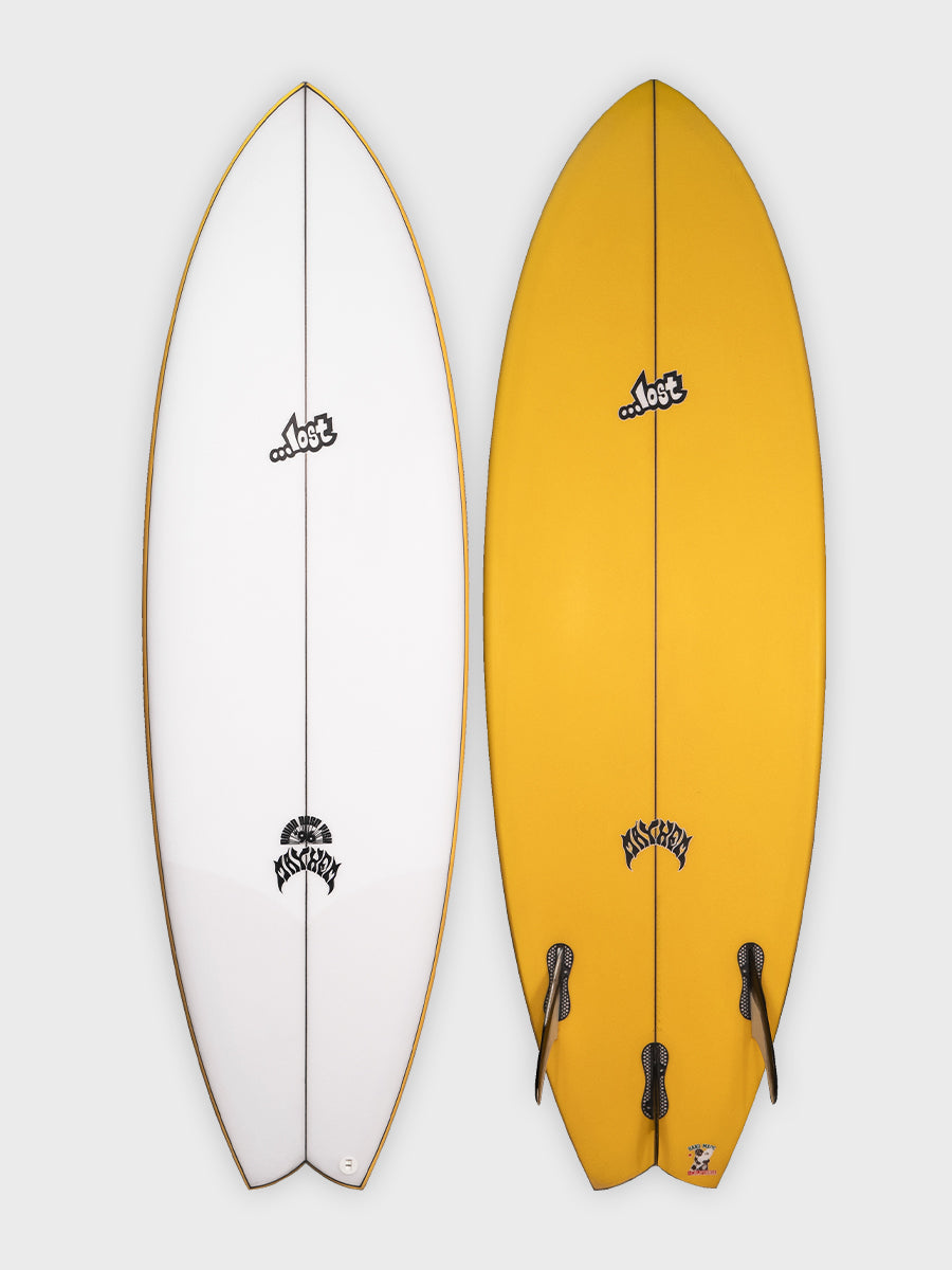 …Lost RNF '96 Twin Fin / Retro Fish — full deck view
